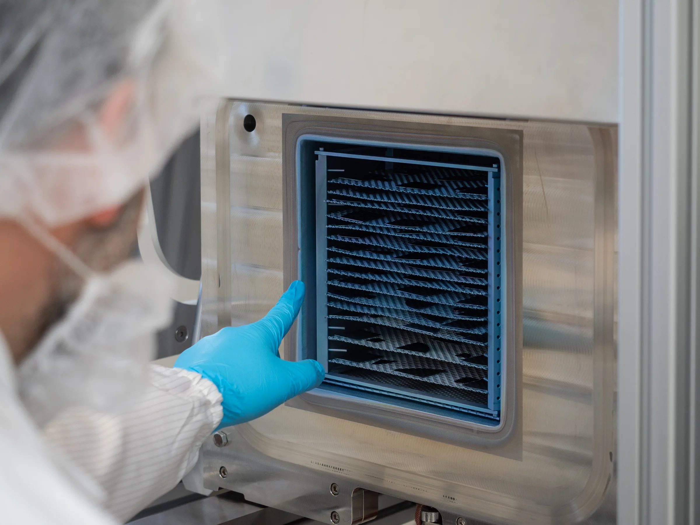 Wafers loaded inside a deposition chamber